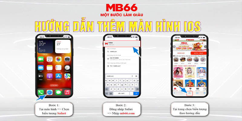 Hướng dẫn tải app MB66 IOS 3 bước đầuHướng dẫn tải app hệ điều hành IOS 3 bước cuối